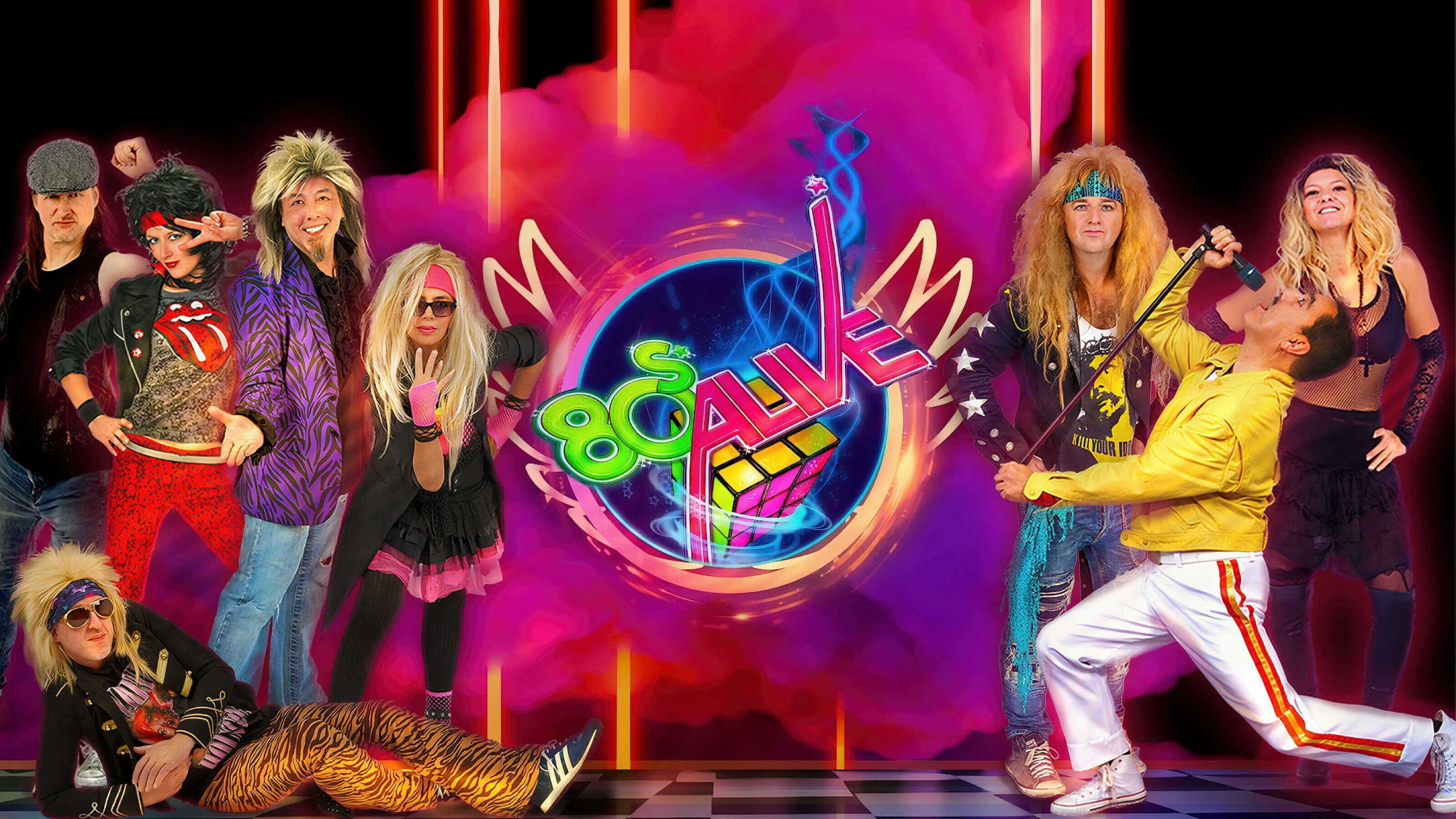 80S ALIVE 80ER JAHRE TRIBUTE BAND EPK, „80sALIVE“ die 80er-Jahre Legenden-Tribute-Show Der Showact mit Retro-Flair wird moderiert von „Mickie Sixx“. Eine „Back to the 80s“ Party im Originallook der Stars